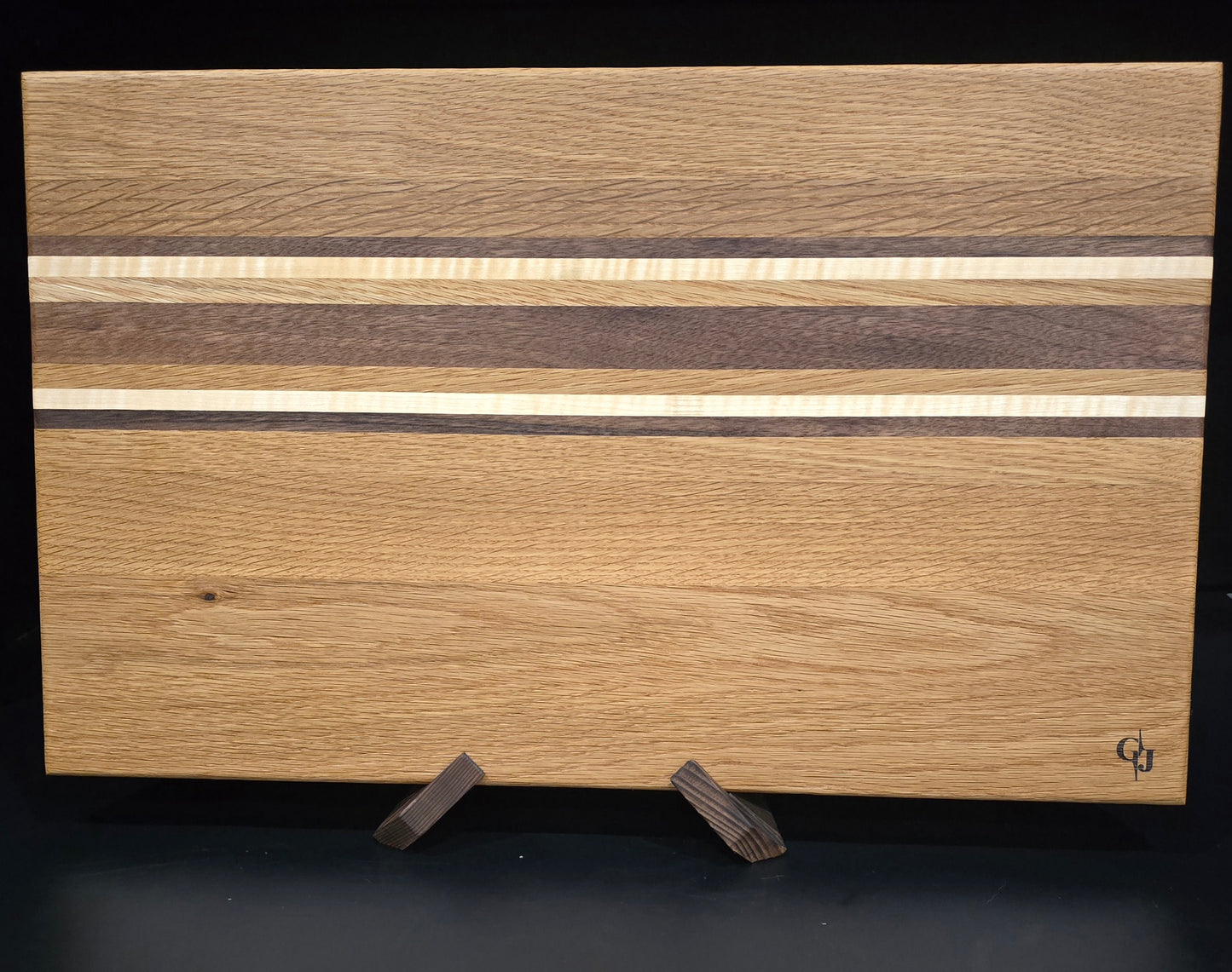 White Oak Hardwood with Walnut and Maple Cutting Board