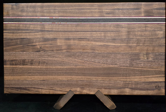 Walnut, Maple, Purple Heart, Wenge Edge Grain Cutting Board