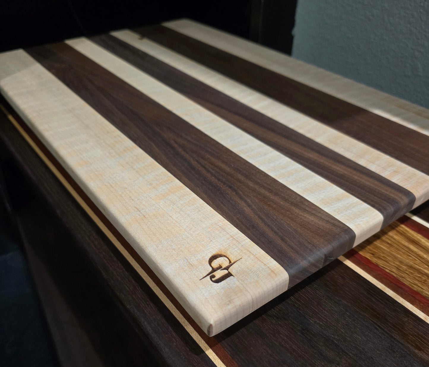 Walnut and Maple Striped Board