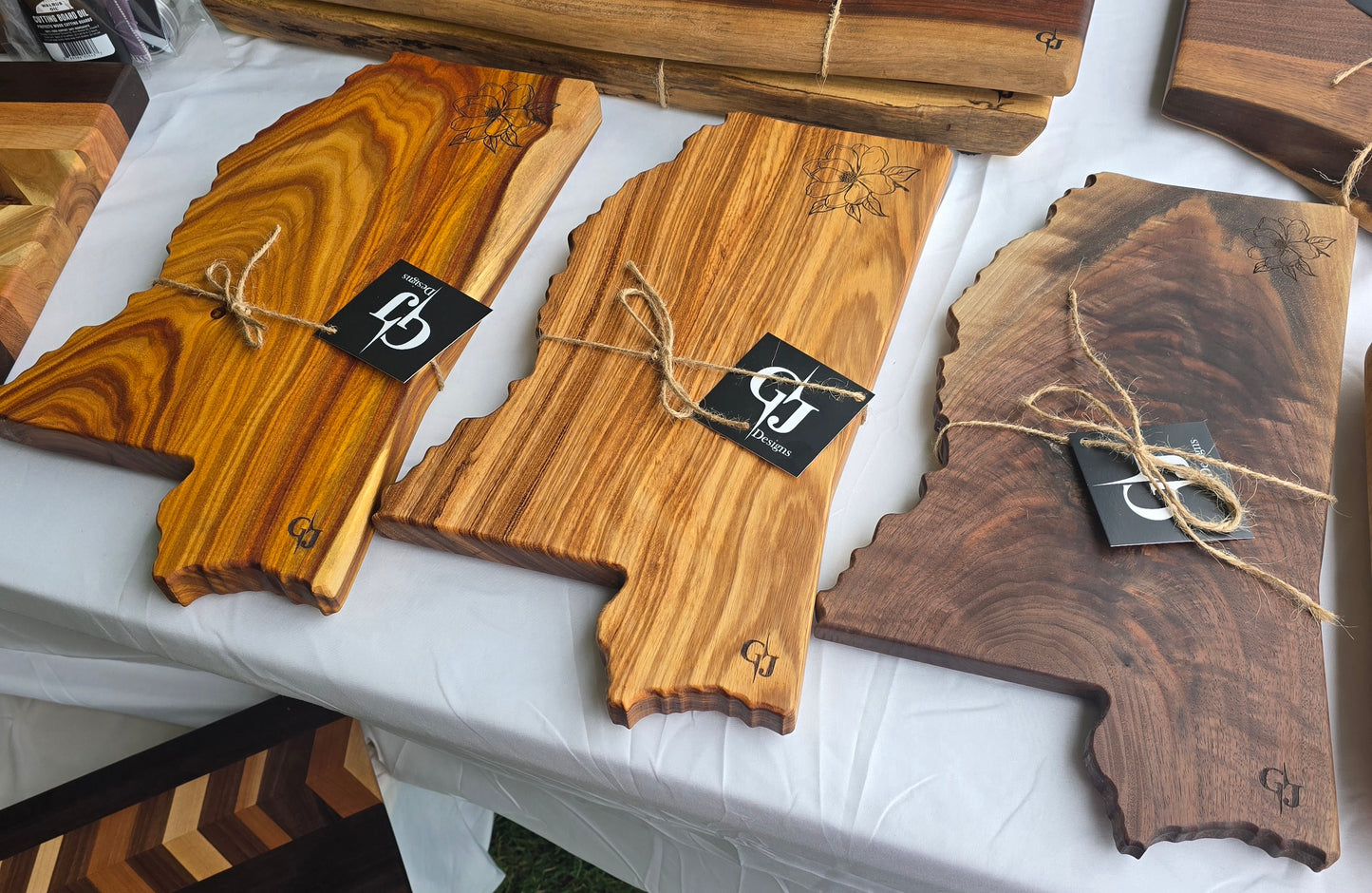 Mississippi Shaped Cheese Boards