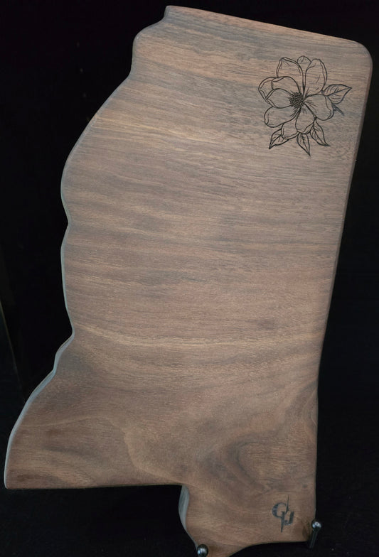 Mississippi Shaped Nogal Cheese Board