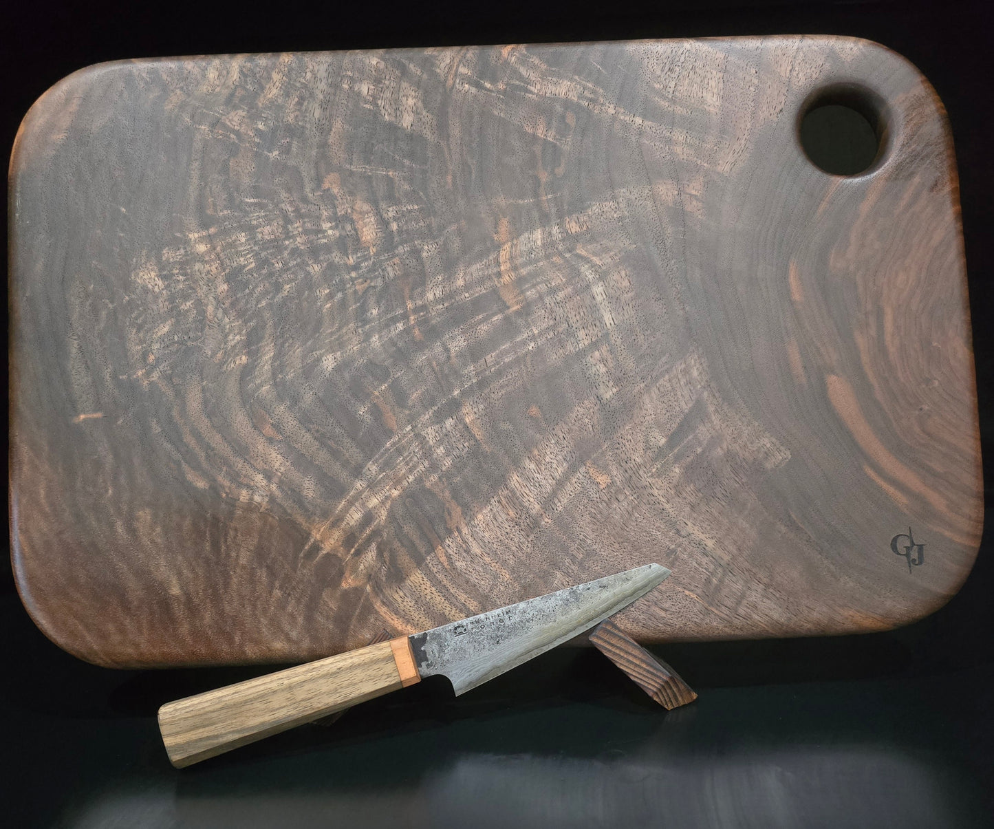 Claro Walnut Cutting Board 19x12 | Large Wooden Serving Board, Luxury Charcuterie Board, Handcrafted Wood Pastry Board, Unique Housewarming Gift