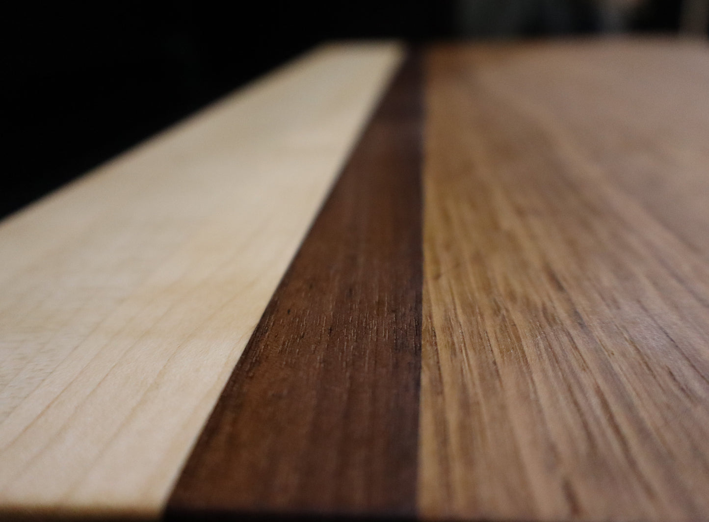 Maple, Walnut, and White Oak SPO Edge Grain Brisket Board